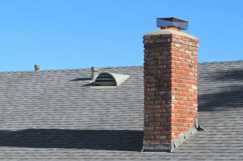 Chimney on roof