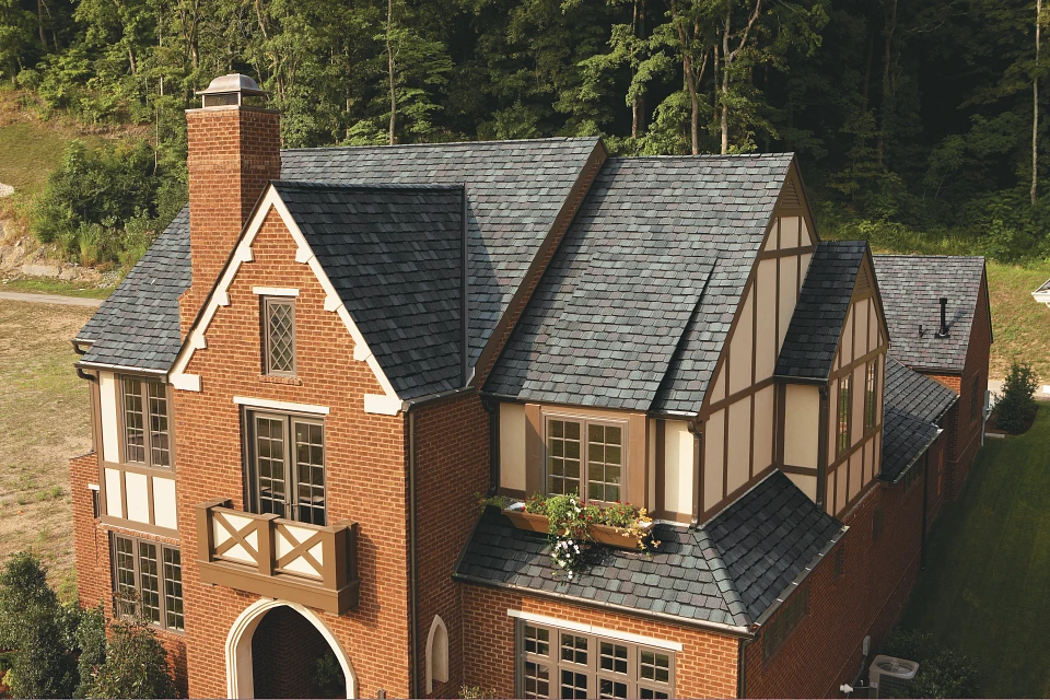 Grand Manor brick tudor house