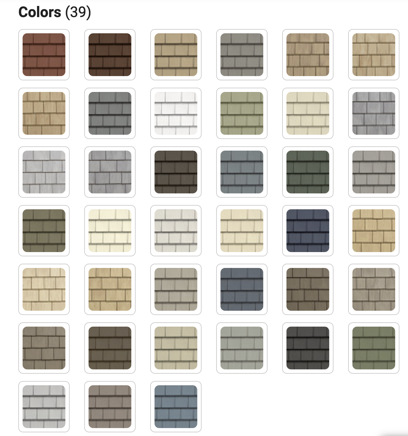 Sawmill color choices