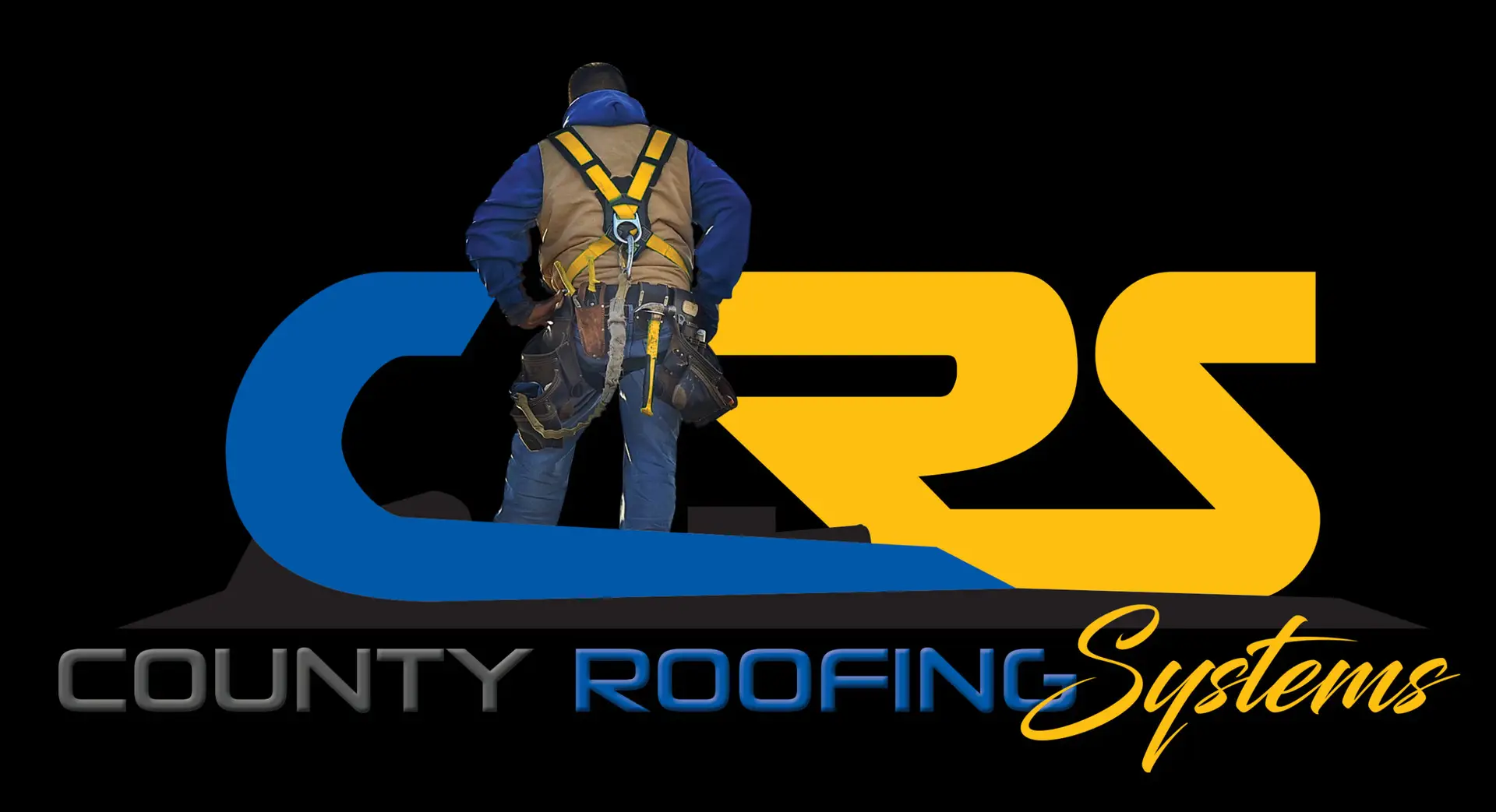 County Roofing Systems logo black background