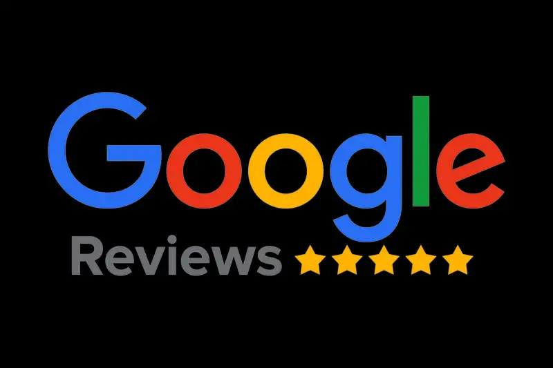 Google Reviews logo with black background